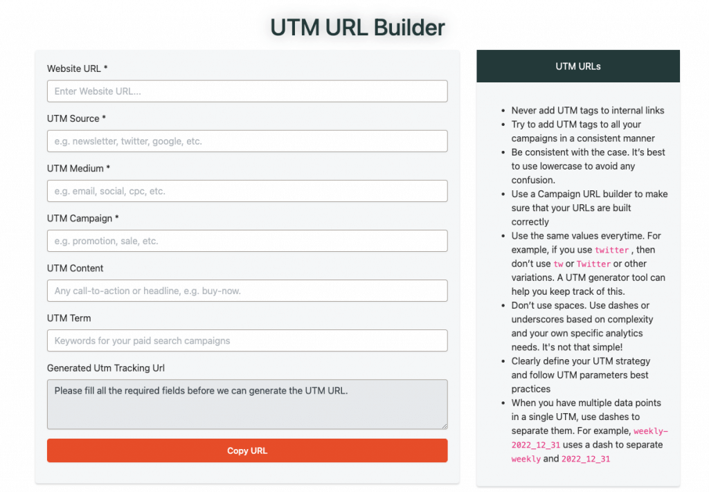 UTM URL Builder